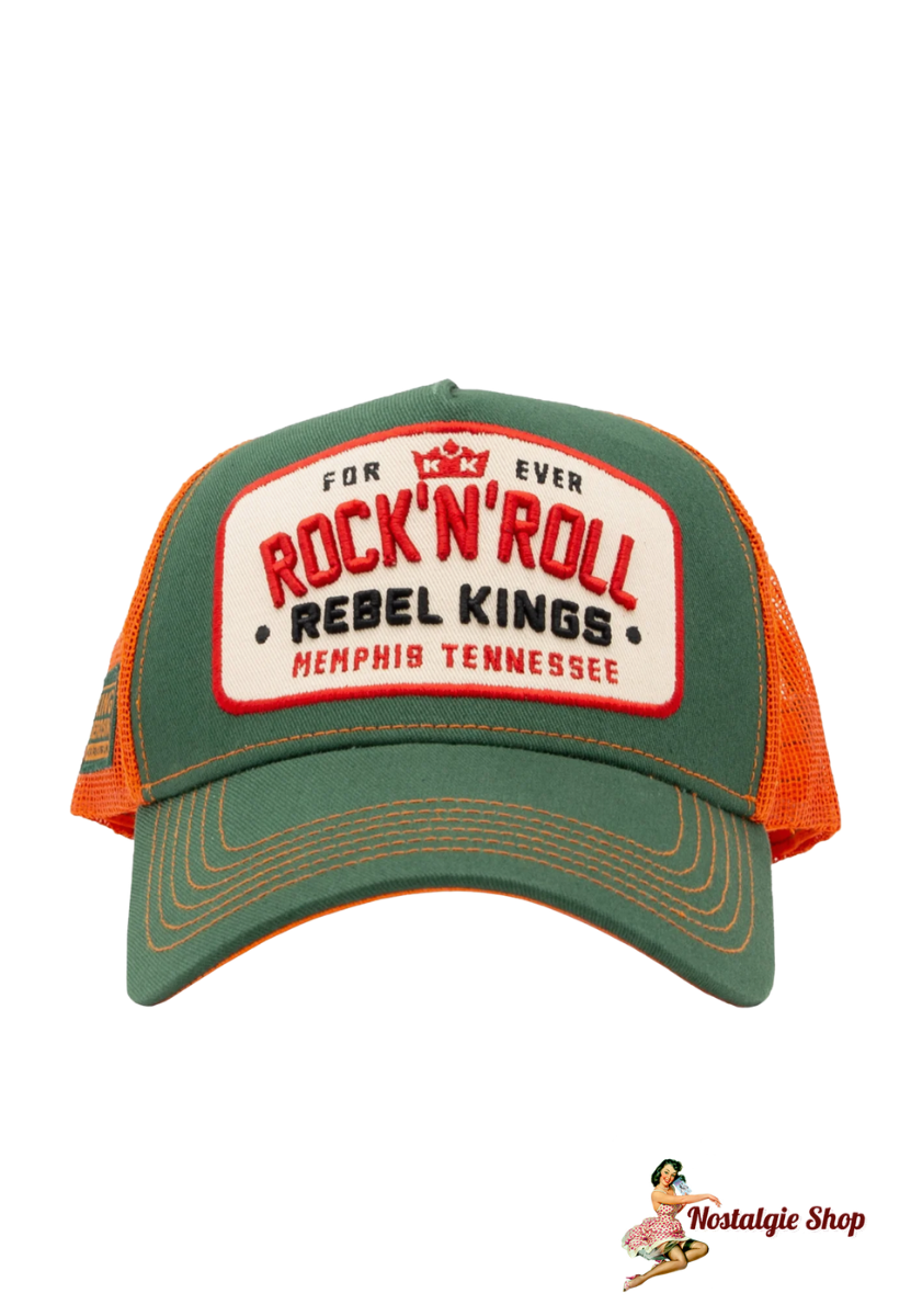 King Kerosin - Trucker Cap 'Forever Rock'n'Roll' in Grün