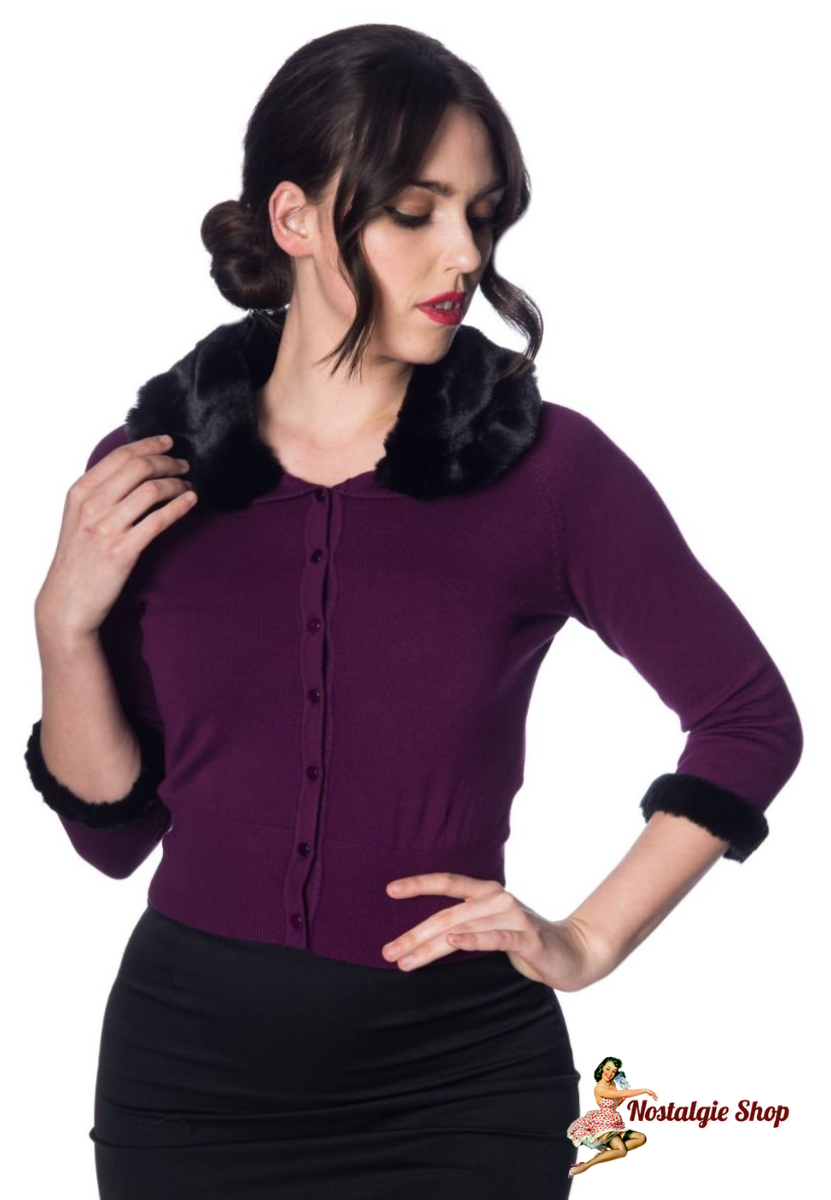 Banned - SAPPHIRE CARDIGAN - Aubergine-