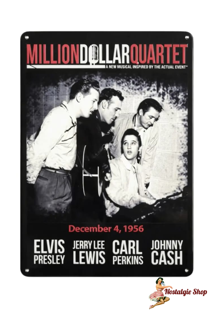 Direkt aus Memphis - Elvis Million Dollar Quartet Blechschild