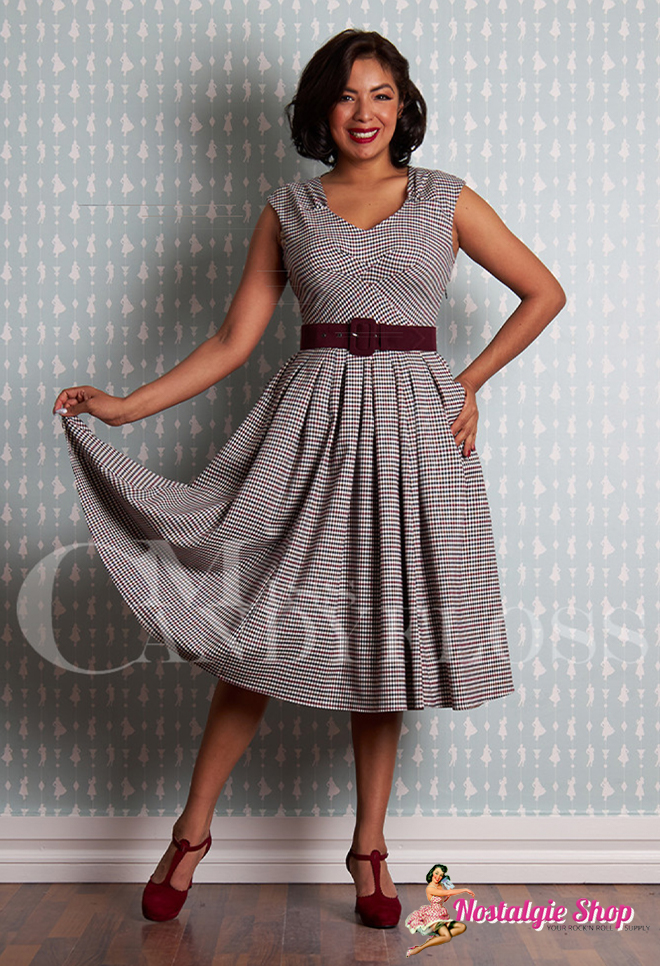 Miss Candyfloss Swingkleid Jolene-Plum
