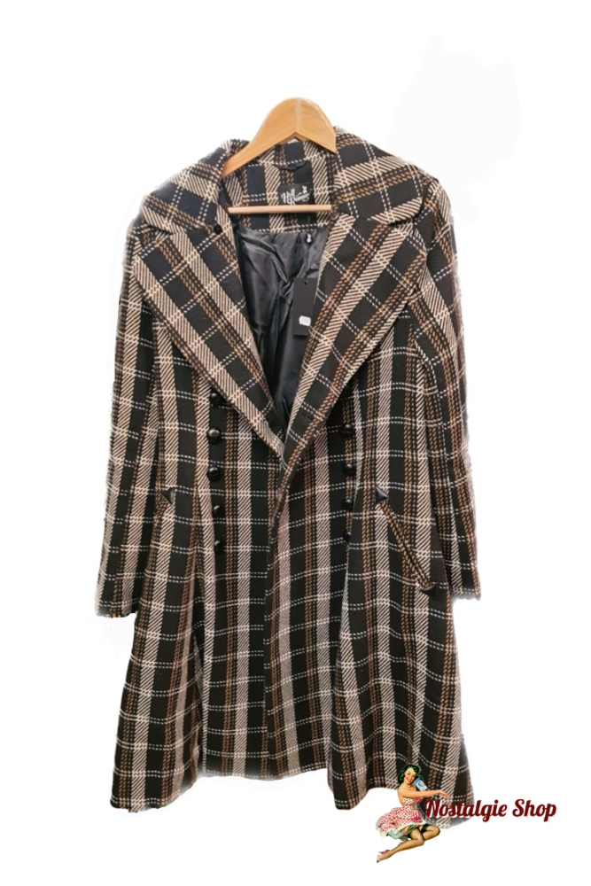 Hell Bunny - Brooklyn Mantel in Tartan Muster