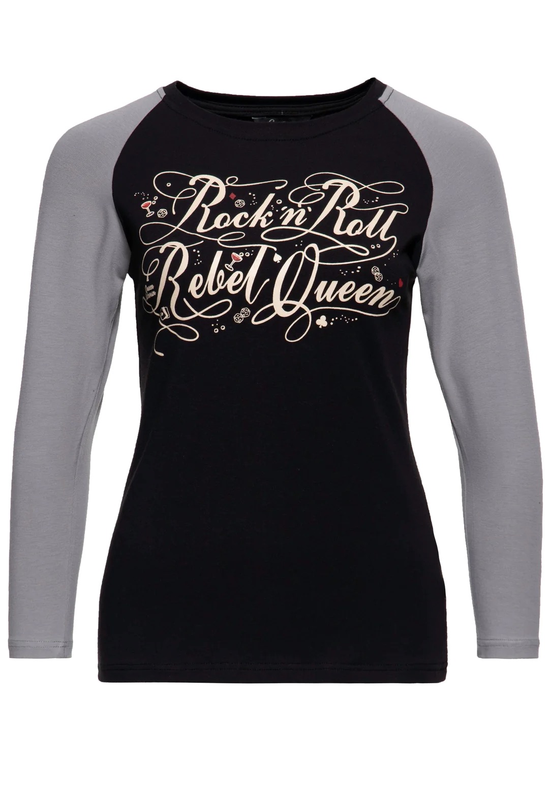 Queen Kerosin - Damen Basic Longsleeve "Rock'n Roll"