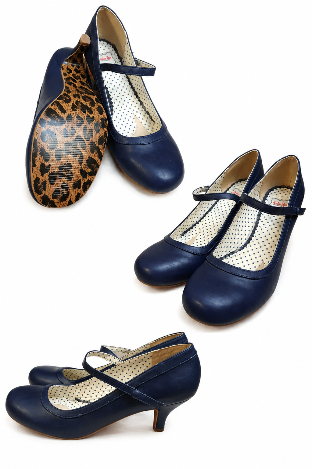 Betty Page Riemchenpumps - blau