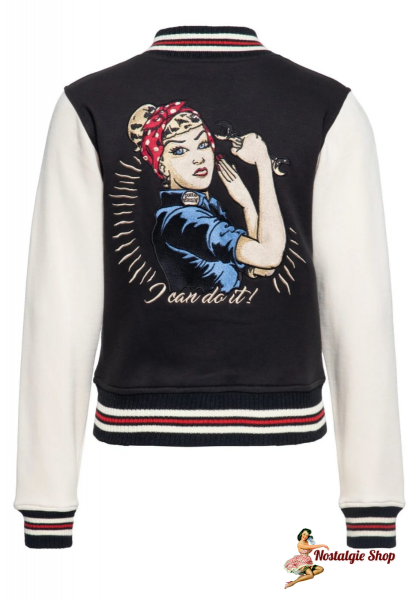 Queen Kerosin - COLLEGE SWEATJACKE «I CAN DO IT»