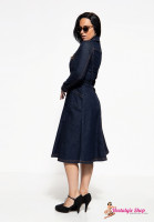 Queen Kerosin Q Crown Denim Swingkleid Queen Kerosin Q Crown Denim Swingkleid