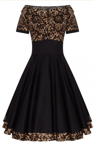 Dolly &amp; Dotty - Darlene Swing Dress in Leopard Print
