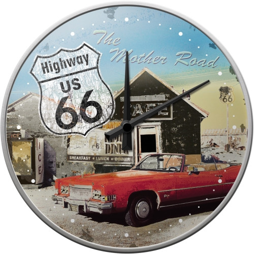 Nostalgic Art Wanduhr Highway 66 The Mother Road