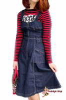 Queen Kerosin - Swingkleid dark blue Denim Trägertop Queen Kerosin - Swingkleid dark blue Denim Trägertop