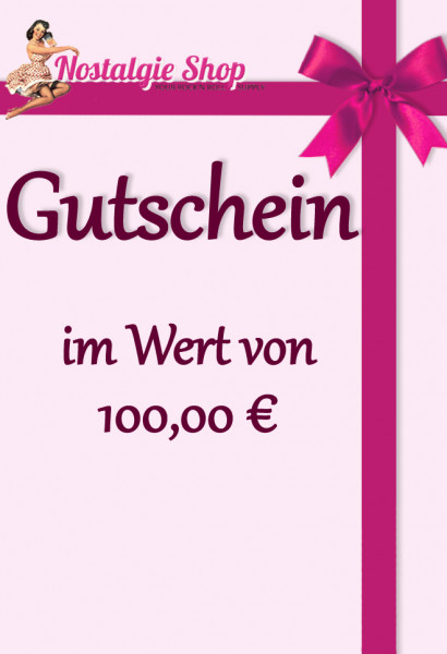 Nostalgieshop Gutschein - 100 Euro