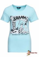 Queen Kerosin - PRINT T-SHIRT »BAMMM« Sky Blue Queen Kerosin - PRINT T-SHIRT »BAMMM« Sky Blue
