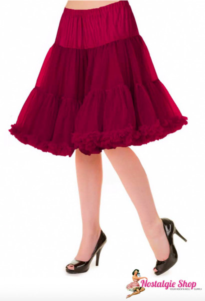 Petticoat Lang - weinrot
