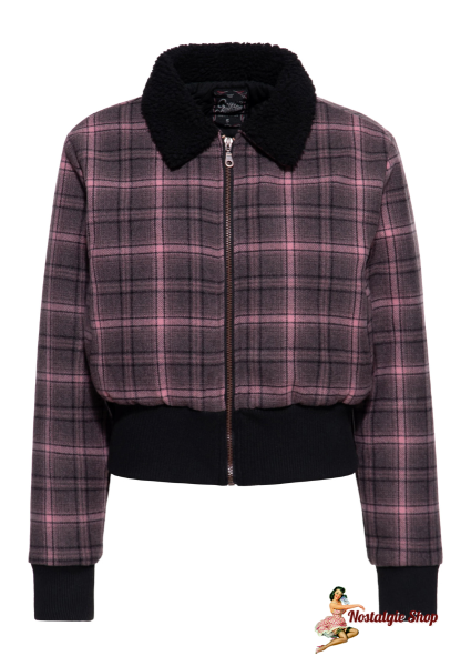 Queen Kerosin - WINTERJACKE Rose Teddy Kragen