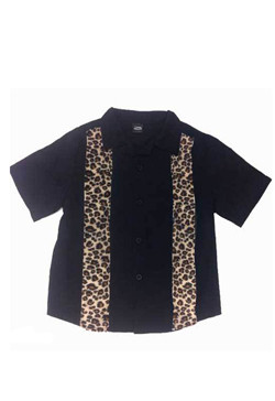 Work Shirt mit Leopardenmusterstreifen