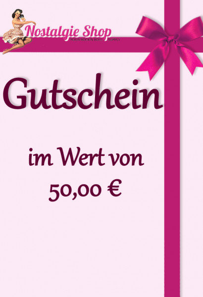 Nostalgieshop Gutschein - 50 Euro