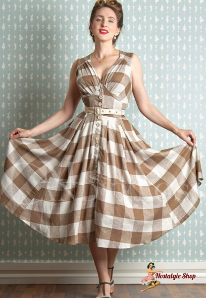 Miss Candyfloss - Marcella-Sadie Checkered button dress