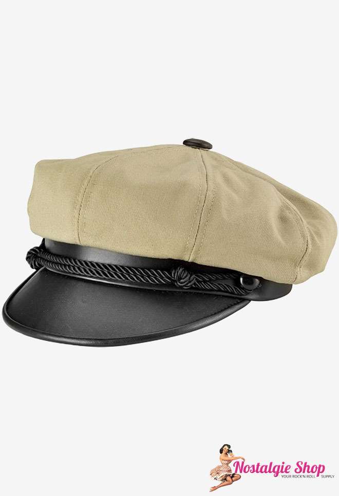 Ballonmütze Marlon Brando sandfarben 50er Rockabilly New York