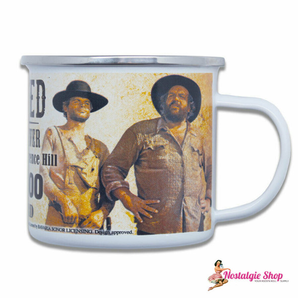 BB Emaille Tasse Bud Spencer&amp;Terrance Hill - Wanted