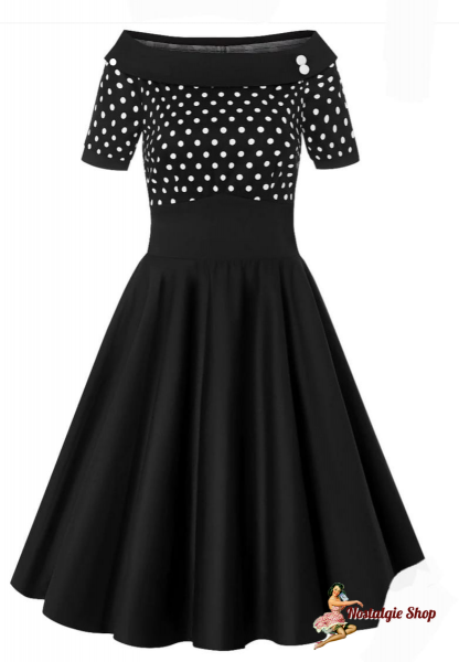 Dolly &amp; Dotty - Darlene White and Black Polkadots