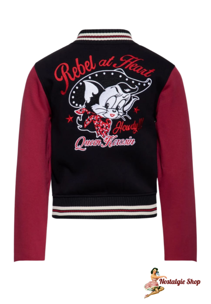 Queen Kerosin - College Sweatjacke «Rebel at Heart»