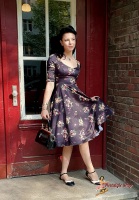 Dolly & Dotty - Scarlette Floral Black Swingkleid