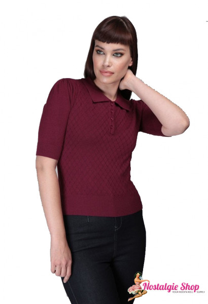 Collectif Elena Poloshirt - bordeaux