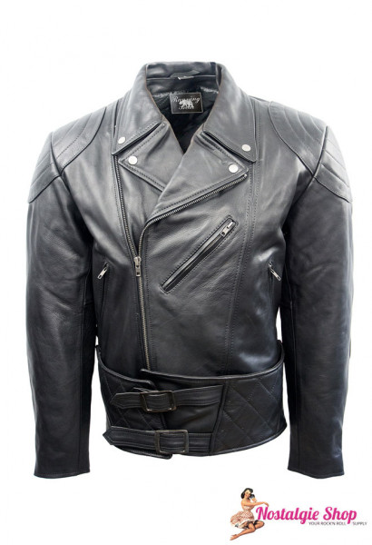 Rock n Roll Motorrad Lederjacke Cafe Racer