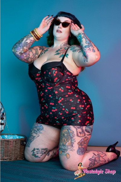 Skirted Swimmsuit &quot;Playful Promises Cherry Love&quot; by Collectif