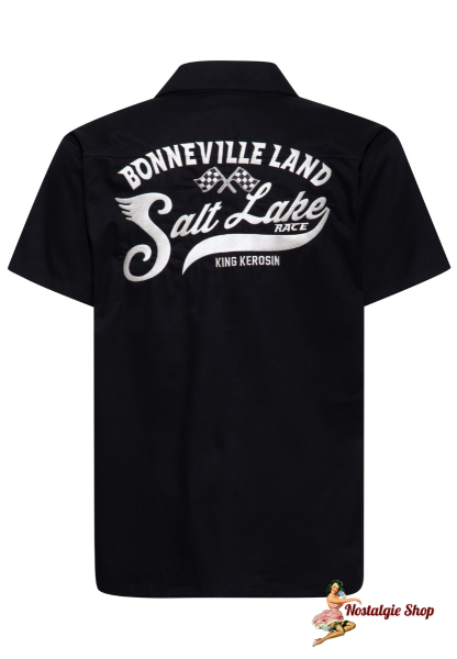 King Kerosin - WORKWEAR HEMD 'BONNEVILLE LAND' IN SCHWARZ