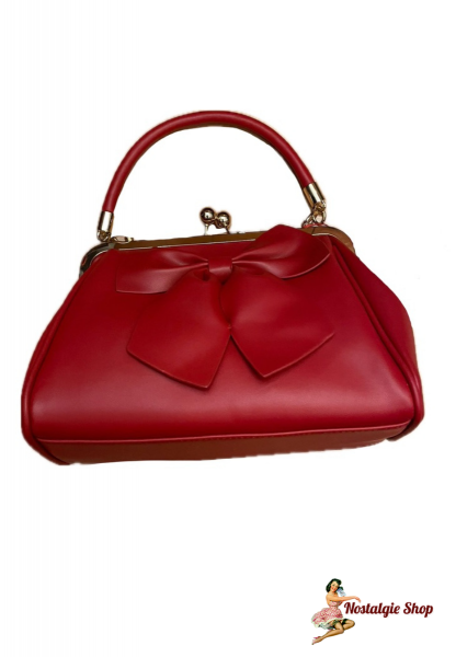 Banned - 50er Jahre Retro Vintage Schleifen Handtasche Rot