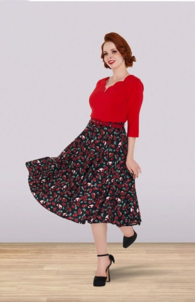 Lindy Bop - Christine Cherry Skirt