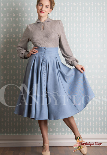 Miss Candyfloss - Cressida-Lee Swing skirt with buttons