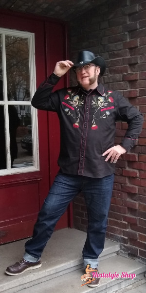 King Kerosin Westernhemd &quot;Rodeo&quot; - mit Stickerei