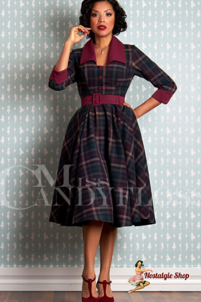 Miss Candyfloss - Natalia-Bo Multicolored tartan swing dress