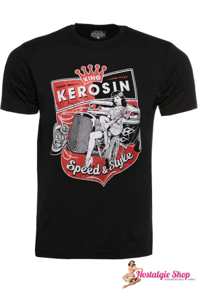 King Kerosin - Speed and Style T-Shirt - grau oder schwarz