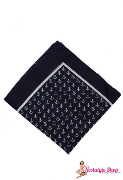 Tiki Bandana - Anchor blue