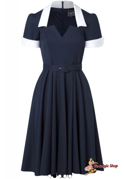 Glamour Bunny - Lorelei Lynn Swing Kleid in Marineblau