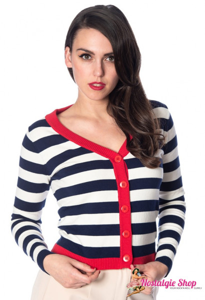 Banned Cardigan - Sail Away Stripe