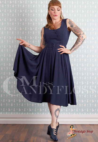 Miss Candyfloss - Raula-Indigo symmetrical summer dress