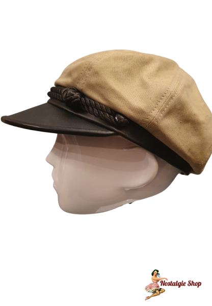New York Ballonmütze Marlon Brando - sandfarben 50er Rockabilly S bis XL