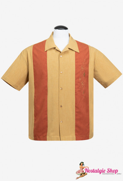 Steady Bowling Shirt - Mid Century Marvel Senf