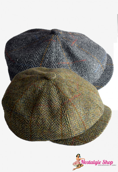 Gladwin Bond Newsboy Cap - Fischgräte hellbraun oder dunkelgrau