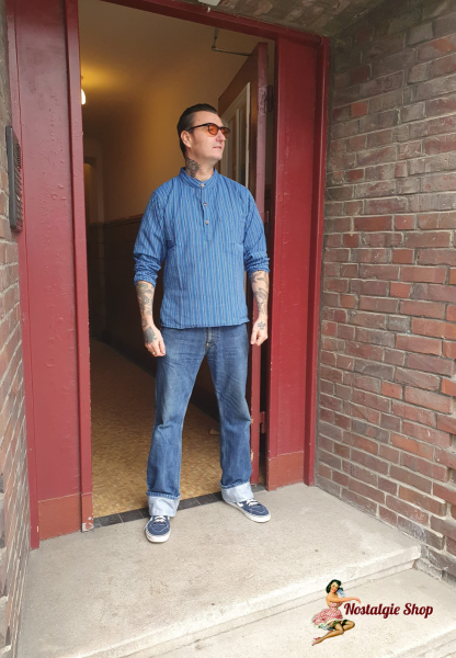 Coline - Oldschool Stripes long sleeve shirt Marine