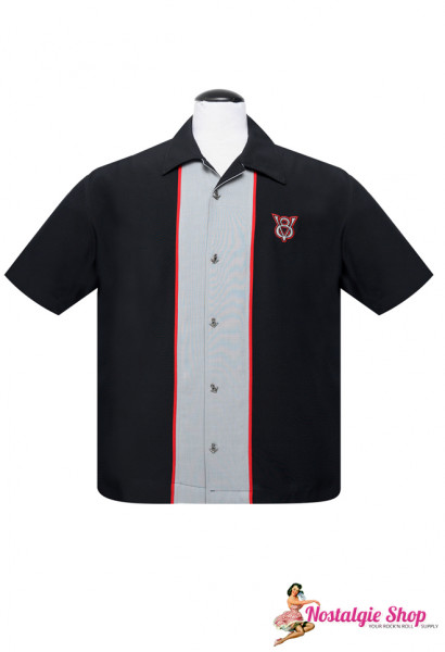 Steady Bowling Shirt - V8 Piped Center