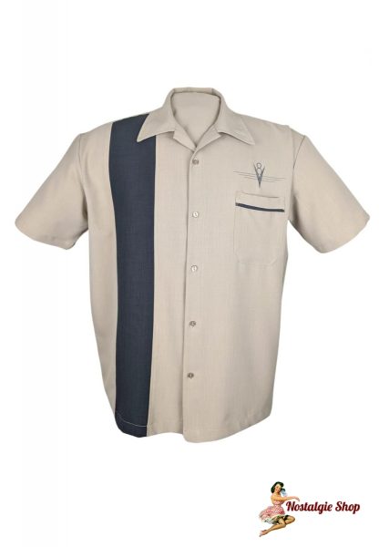 Steady Clothing Bowling Shirt - V8 Stone/Chacoral
