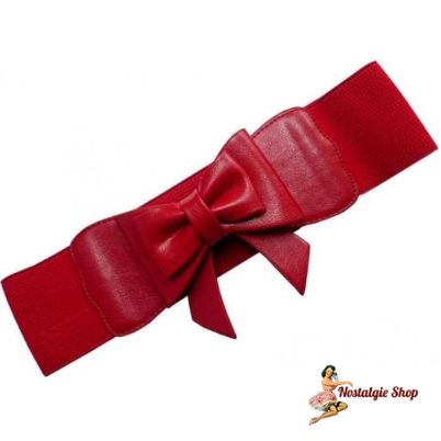 Banned stretch belt with bow closure - various colours