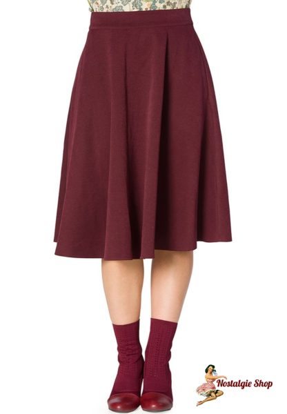 Banned - SOPHISTICATED LADY SWING SKIRT Aubergine