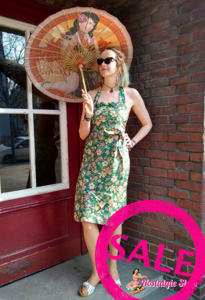 Queen Kerosin Wickelkleid Tropical Tiki