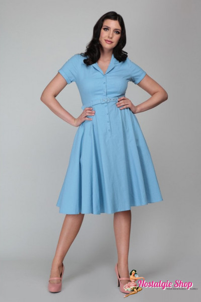 Collectif Caterina Swingdress - blue