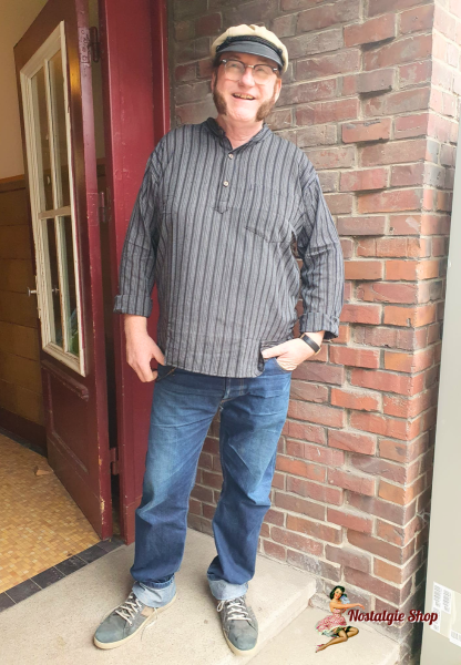 Coline -Oldschool Stripes long sleeve shirt Noir