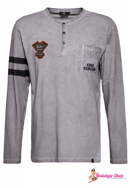 King Kerosin - inside oilwashed Longsleeve Hemd - Motor Service Speedshop